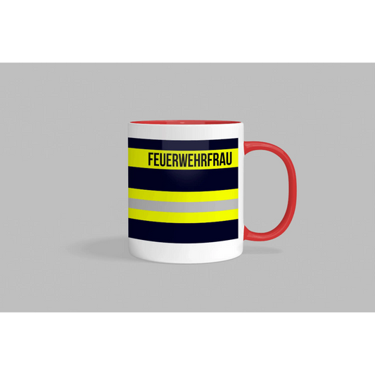 Fireandkisses Feuerwehr-Tasse „Feuerwehrfrau“