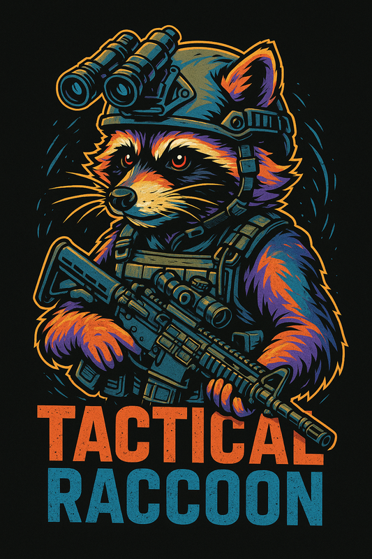 🦝 TacRac – Das neue Maskottchen von 18Delta Apparel
