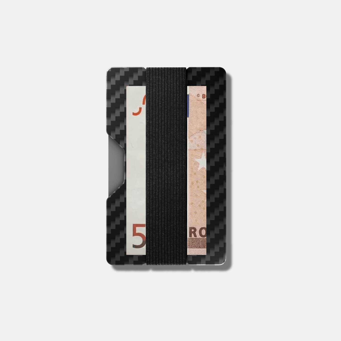 Carbon Fiber Kartenetui | Münzfach | Geldband | RFID