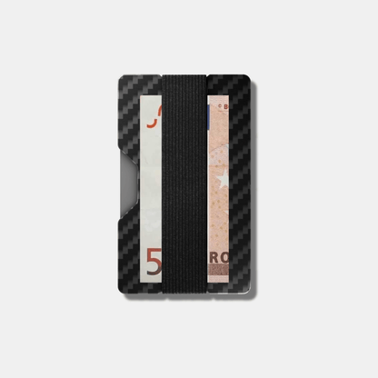 Carbon Fiber Kartenetui | Münzfach | Geldband | RFID