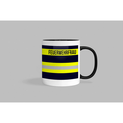 Fireandkisses Feuerwehr-Tasse „Feuerwehrfrau“